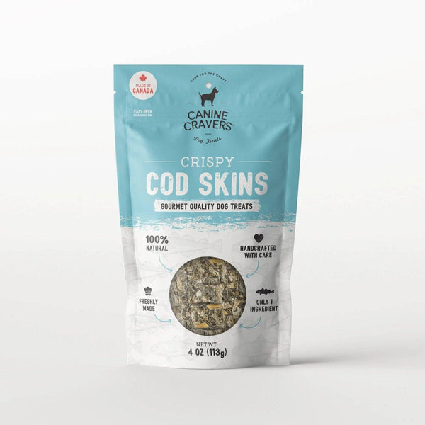 Crispy All-Natural Cod Skins Dog Treats - Premium Single Ingredient